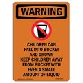 Signmission OSHA WARNING Sign, Children Can W/ Symbol, 5in X 3.5in Decal, 3.5" W, 5" L, Portrait OS-WS-D-35-V-13621